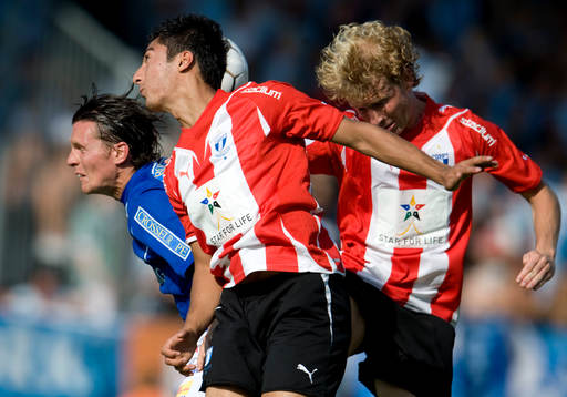 Jiloan Hamad och Rick Kruys, Malmö och Kristian Haynes,