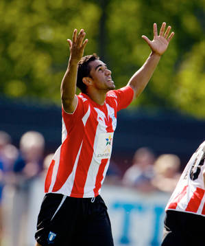 Wilton Figueiredo, Malmö gjorde 1-0 till Malmö. Jubel