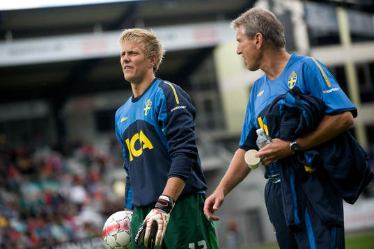 Karl-Johan Johnsson, målvakt och Mats Svensson,
