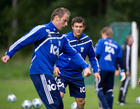 Hannes Stiller och Kim Christensen, målvakt