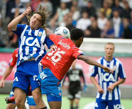 René Makondele, Helsingborg. Gustav Svensson, IFK Göteborg