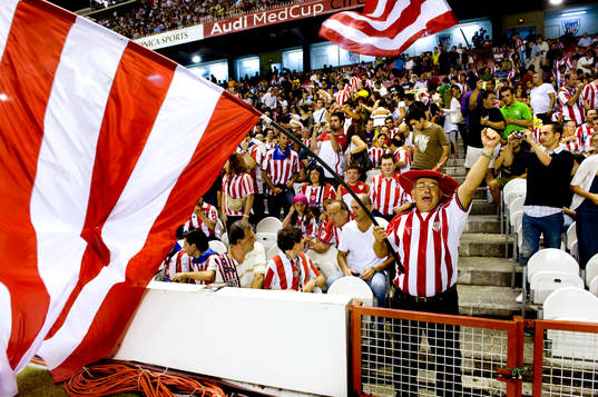 En äldre man och trogen supporter till Bilbao