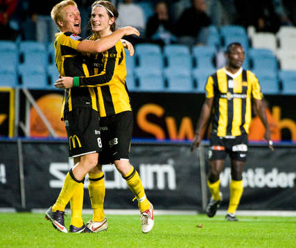 Josef Karlsson och Erik Friberg, Häcken, jubel, glädje