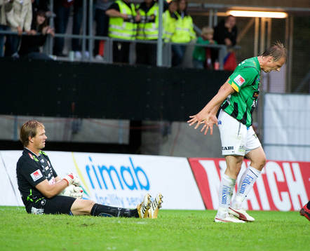 Bengt Andersson, målvakt Örgryte. Pär Ericsson, GAIS