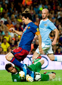 Lionel Messi, Barcelona,  Shay Given, målvakt, Manchester