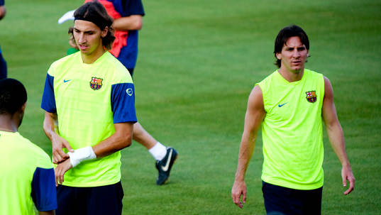 Zlatan Ibrahimovic och Lionel Messi