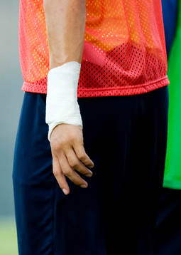 Zlatan Ibrahimovic, skadad hand, bandage