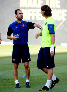 Josep Guardiola, tränare och  Zlatan Ibrahimovic