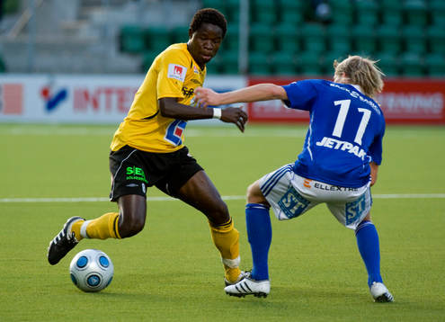 Patrick Osiako, Mjällby mot Ari Skulason, Sundsvall