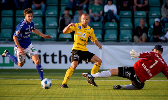 Johan Svensson, Mjällby mot Kristian Ek och Fredrik