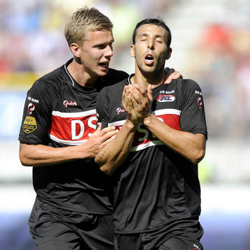 Pontus Wernbloom och Mounir el Hamdaoui, glädje och jubel