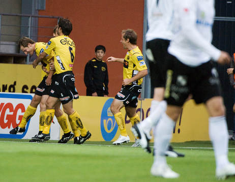 Daniel Mobaeck gör 1-0 till Elfsborg, jubel
