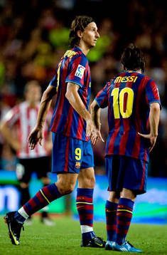 Zlatan Ibrahimovic, Lionel Messi, Barcelona
