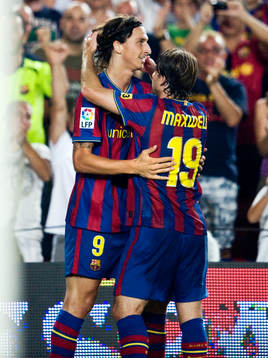 Zlatan Ibrahimovic, Maxwell, jubel Barcelona