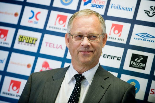 Presskonferens. Lars Lagerbäck, förbundskapten