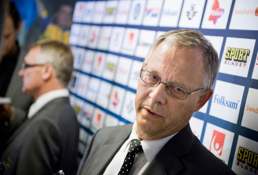 Presskonferens. Lars Lagerbäck, förbundskapten