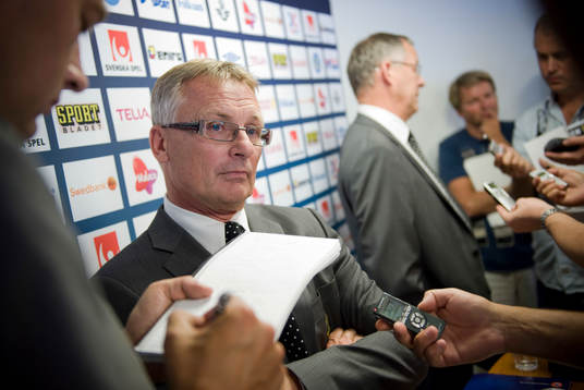 Presskonferens. Roland Andersson, förbundskapten