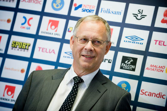 Presskonferens. Lars Lagerbäck, förbundskapten