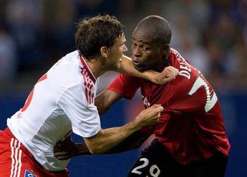 Marcus Berg, Hamburg och Luis Delgado, Guingamp