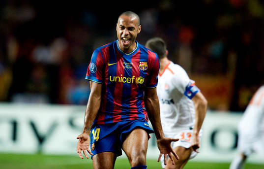 Thierry Henry, Barcelona blir arg när han inte får en