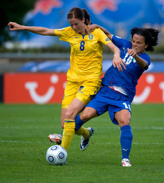 Lotta Schelin, Sverige mot Tatianda Zorri, Italien