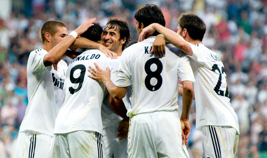 Raul, Cristian Ronaldo, Kaká, jubel