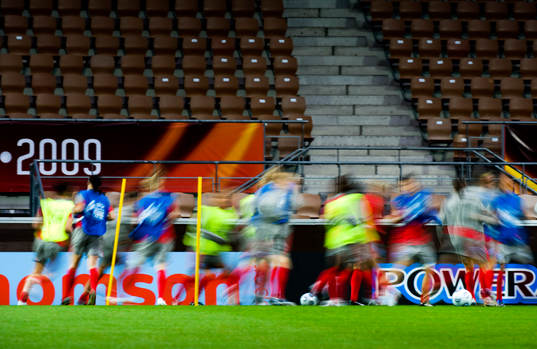 Fotboll, Dam, EM, England, träning