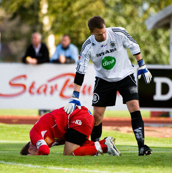 Marcus Ekenberg, Mjällby och Petter Augustsson, målvakt,