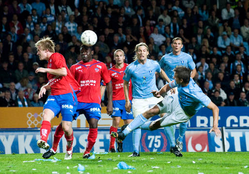 Nadreas Landgren, Adama Tambura och Christoffer Andersson,