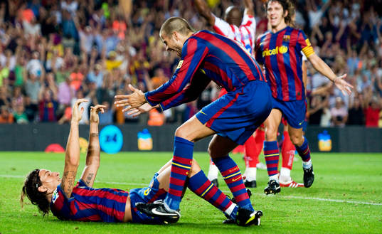 Gerard Pique, Zlatan Ibrahimovic, glädje, jubel