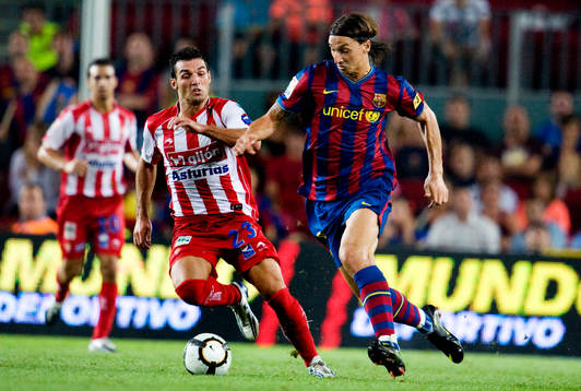 Barral, Sporting Gijon, Zlatan Ibrahimovic, Barcelona