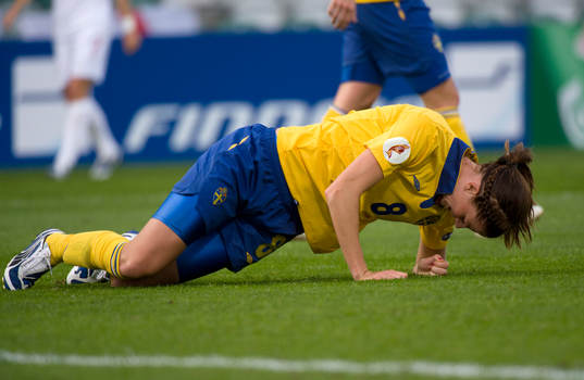 Lotta Schelin, Sverige fälls i straffområdet