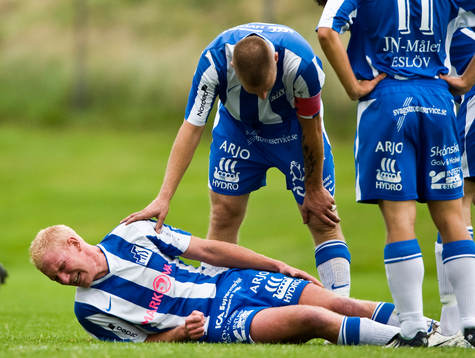 Råger Håkansson, Marieholms IF, skada