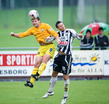 1-0 skytten Jörgen Svensson nickduell med Hampus Lundquist