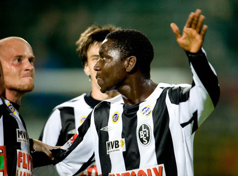 Alagie Sosseh, Landskrona gjorde 2-0 på straff. jubel