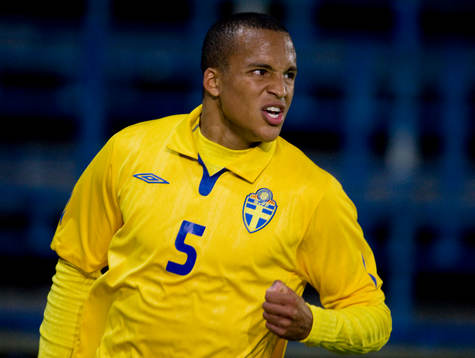 Martin Olsson, Sverige gjorde 1-0. jubel