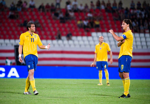Johan Elmander, och Zlatan Ibrahimovic