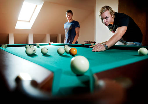 Linus Omark och Johan Harju, biljard