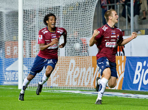 Alexander Mellqvist, Örgryte, gör 2-1, Roy Miller