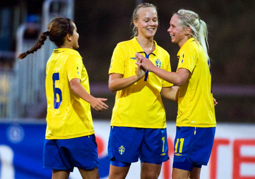 Malin Diaz, Anna Torstensson, och Jonna Andersson, Sverige