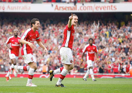 Thomas Vermaelen, glädje, jubel, 2-0 till Arsenal