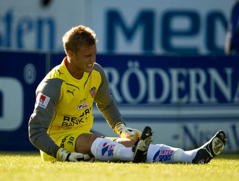 Pär Hansson, målvakt, skada