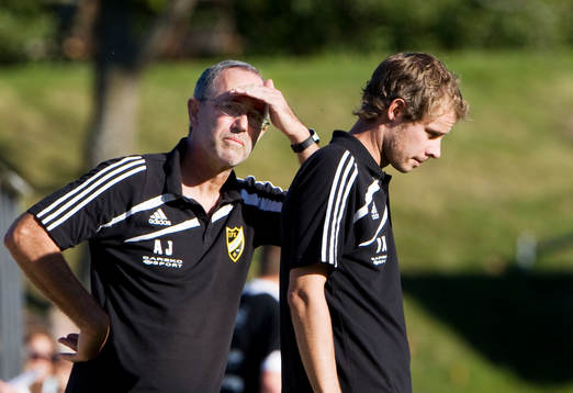 Alf Affe Jönsson och Daniel Nilsson, tränare, Hässleholm