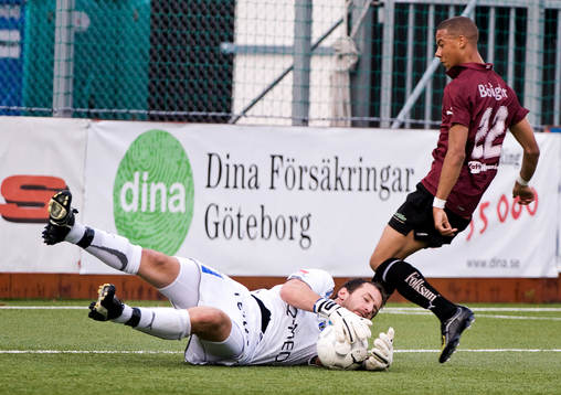 Richard Richardsson, målvakt Sirius. Tobias Sana, Qviding