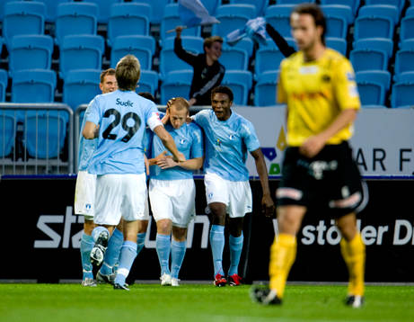 Daniel Larsson, Malmö gjorde 1-0