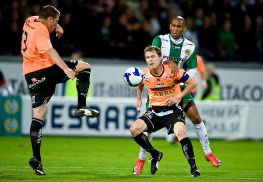 Calum Angus och Fredrik Lundgren, GAIS och Nathan Paulse,