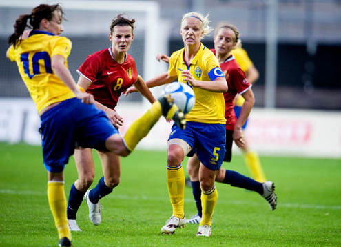 Kosovare Asllani, klackar, Carloline Seger, Sverige, Femke