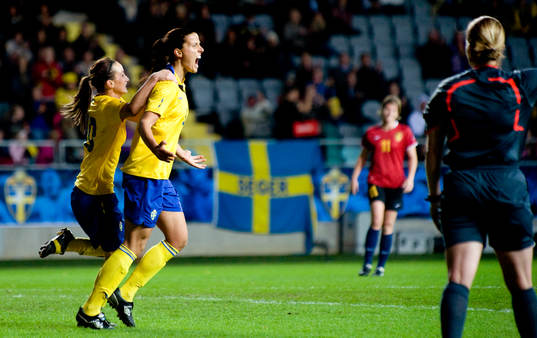 Kosovare Asllani, Jessica Landström, Sverige, jubel