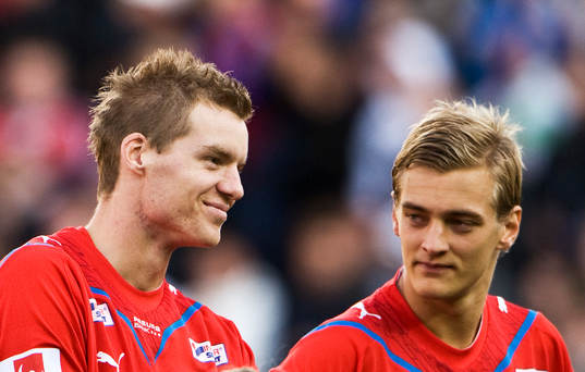 Marcus Nilsson och Joel Ekstrand, glädje