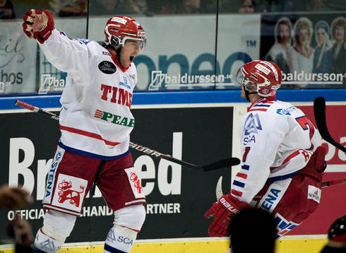 Magnus Pääjärvi Svensson, Timrå, gör 1-0. Fredrik